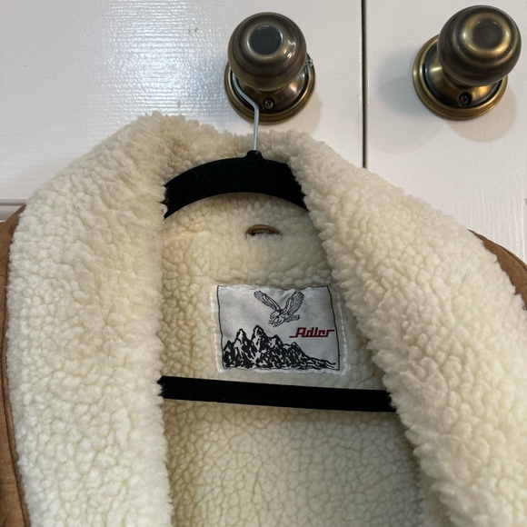 Two-Tone Brown and Cream Bomber Jacket - Picture 4 of 8